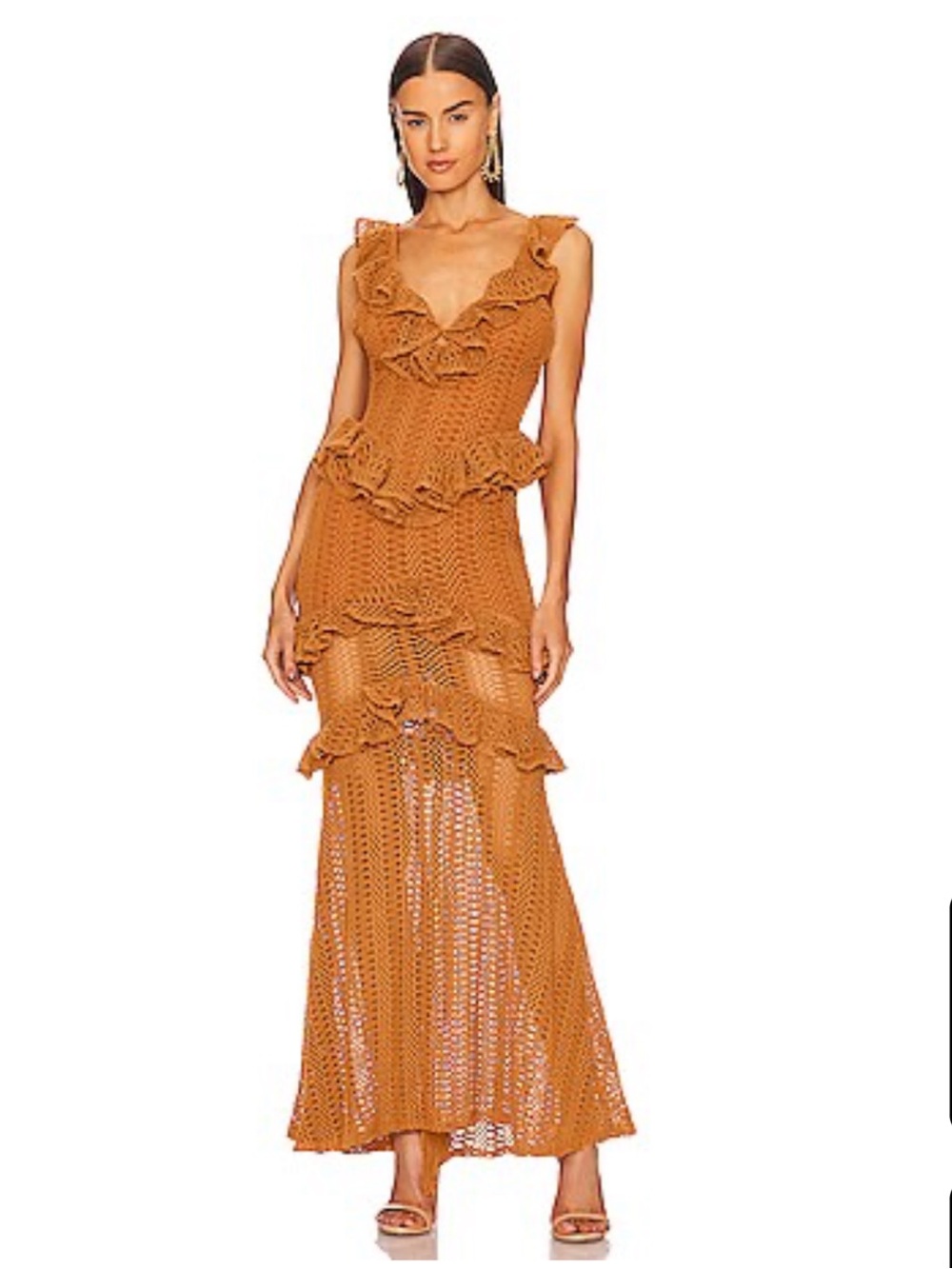 Michael Costello Karys Gown size XXS in rust | maxi, wedding guest, boho